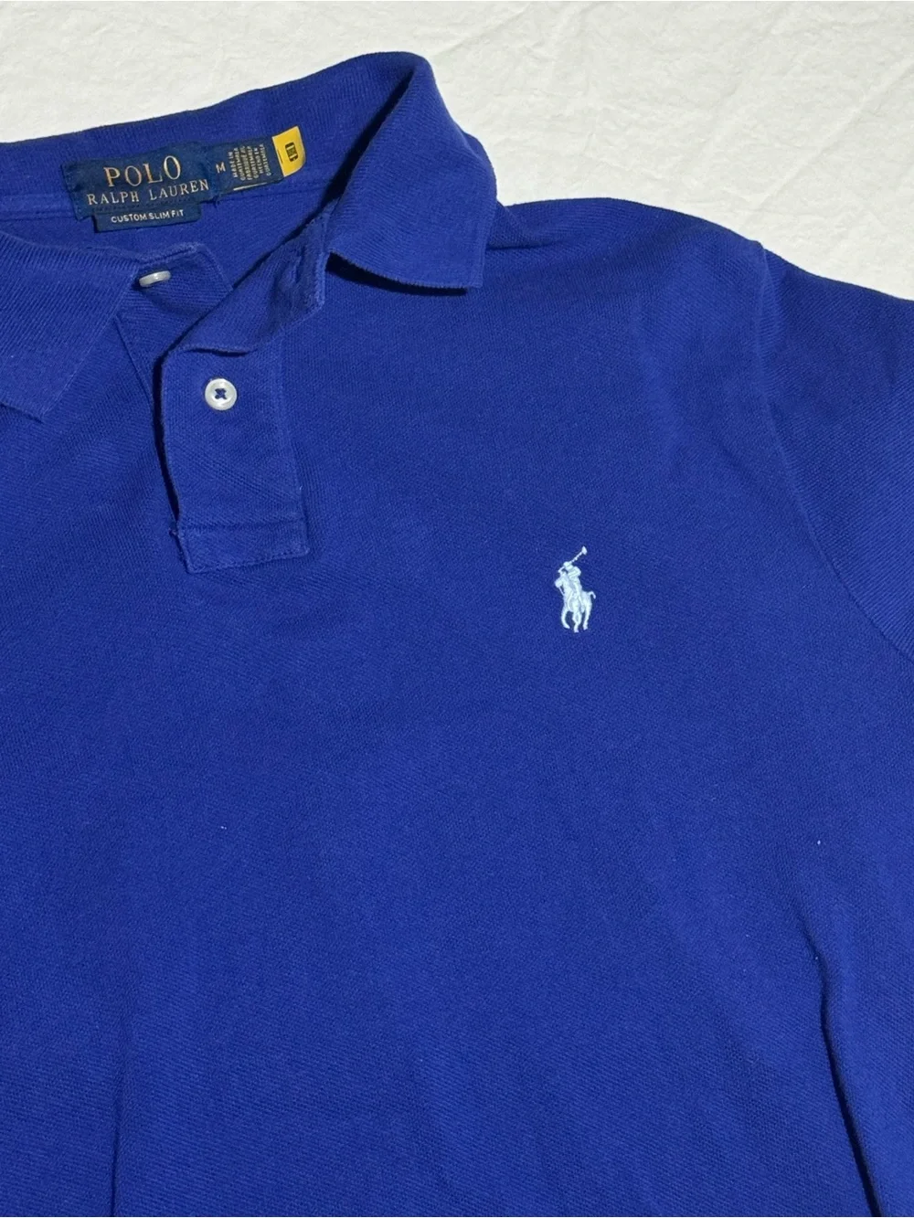 Polo by Ralph Lauren Custom Fit Short-Sleeve Polo “Royal Blue” Men’s Size M